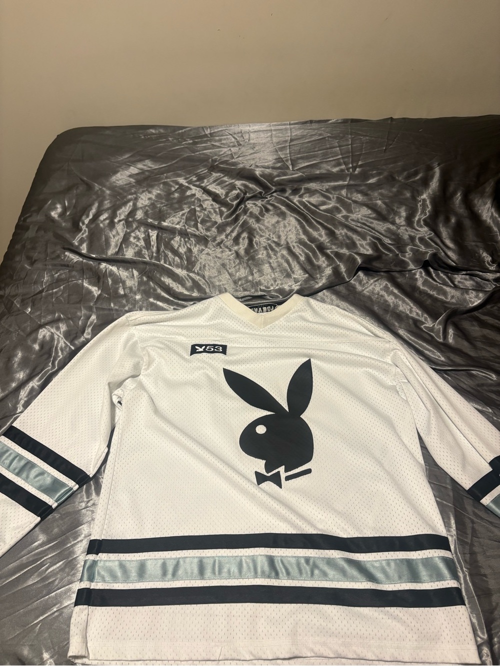 PLAYBOY White Hockey-Style Jersey